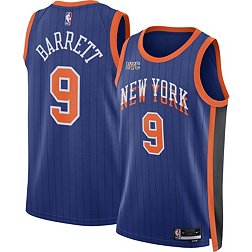 Nike Men's 2023-24 City Edition New York Knicks RJ Barrett #9 Blue Swingman Jersey
