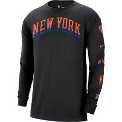 Nike Men's 2023-24 City Edition New York Knicks Courtside M90 Long Sleeve Logo T-Shirt