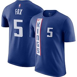 Nike Men's 2023-24 City Edition Sacramento Kings De'Aaron Fox #5 Blue T-Shirt