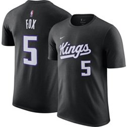 Nike Men's Sacramento Kings De'Aaron Fox #5 Black T-Shirt