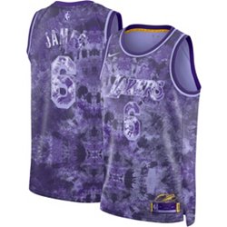 Nike Men's Los Angeles Lakers LeBron James #23 White MVP Dri-FIT Swingman Jersey, S