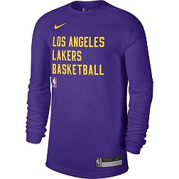 Nike Men's Los Angeles Lakers Purple Practice Long Sleeve T-Shirt