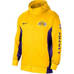 Nike Men's Los Angeles Lakers Yellow Showtime Full Zip Hoodie