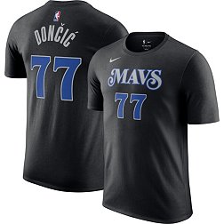 Nike Men's 2023-24 City Edition Dallas Mavericks Luka Doncic #77 Black T-Shirt