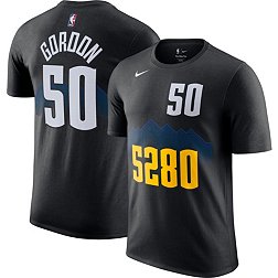 Nike Men's 2023-24 City Edition Denver Nuggets Aaron Gordon #50 Black T-Shirt