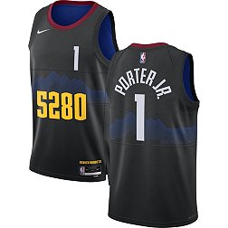 Nike Men's 2023-24 City Edition Denver Nuggets Michael Porter Jr. #1 Black Swingman Jersey