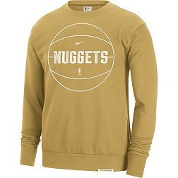Nike Men's Denver Nuggets Standard Issue Gold Crewneck Sweatshirt