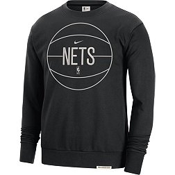 Nike Men's Brooklyn Nets Standard Issue Black Crewneck Sweatshirt