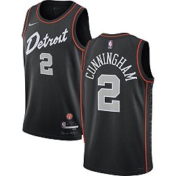 Nike Men's 2023-24 City Edition Detroit Pistons Cade Cunningham #2 Black Swingman Jersey