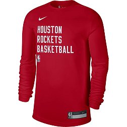 Nike Men's Houston Rockets Red Practice Long Sleeve T-Shirt