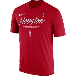 Nike Men's Houston Rockets Red Logo T-Shirt