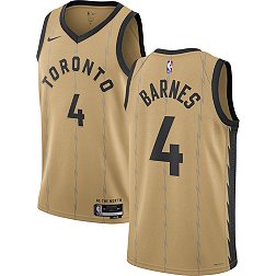 Nike Men's 2023-24 City Edition Toronto Raptors Scottie Barnes #4 Gold Swingman Jersey