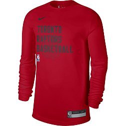 Nike Men's Toronto Raptors Red Practice Long Sleeve T-Shirt