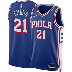 Nike Men's Philadelphia 76ers Joel Embiid #21 Blue Dri-FIT Swingman Jersey