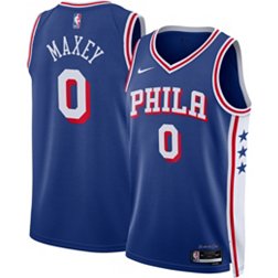 Nike Men's Philadelphia 76ers Tyrese Maxey #0 Blue Dri-FIT Swingman Jersey
