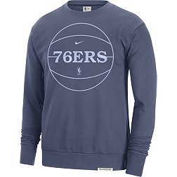 Nike Men's Philadelphia 76ers Standard Issue Blue Crewneck Sweatshirt