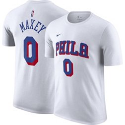 Nike Men's Philadelphia 76ers Tyrese Maxey #0 Association White T-Shirt