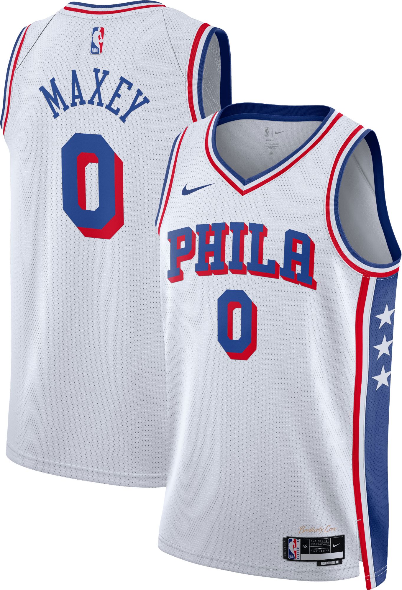 Nike Adult Philadelphia 76ers  Tyrese Maxey #0   Association Jersey