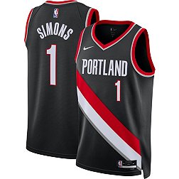 Nike Men's Portland Trail Blazers Anfernee Simons #1 Black Swingman Jersey