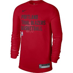 Nike Men's Portland Trail Blazers Red Practice Long Sleeve T-Shirt