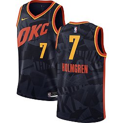 Nike Men's 2023-24 City Edition Oklahoma City Thunder Chet Holmgren #7 Navy Swingman Jersey