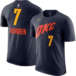 Nike Men's 2023-24 City Edition Oklahoma City Thunder Chet Holmgren #7 Navy T-Shirt