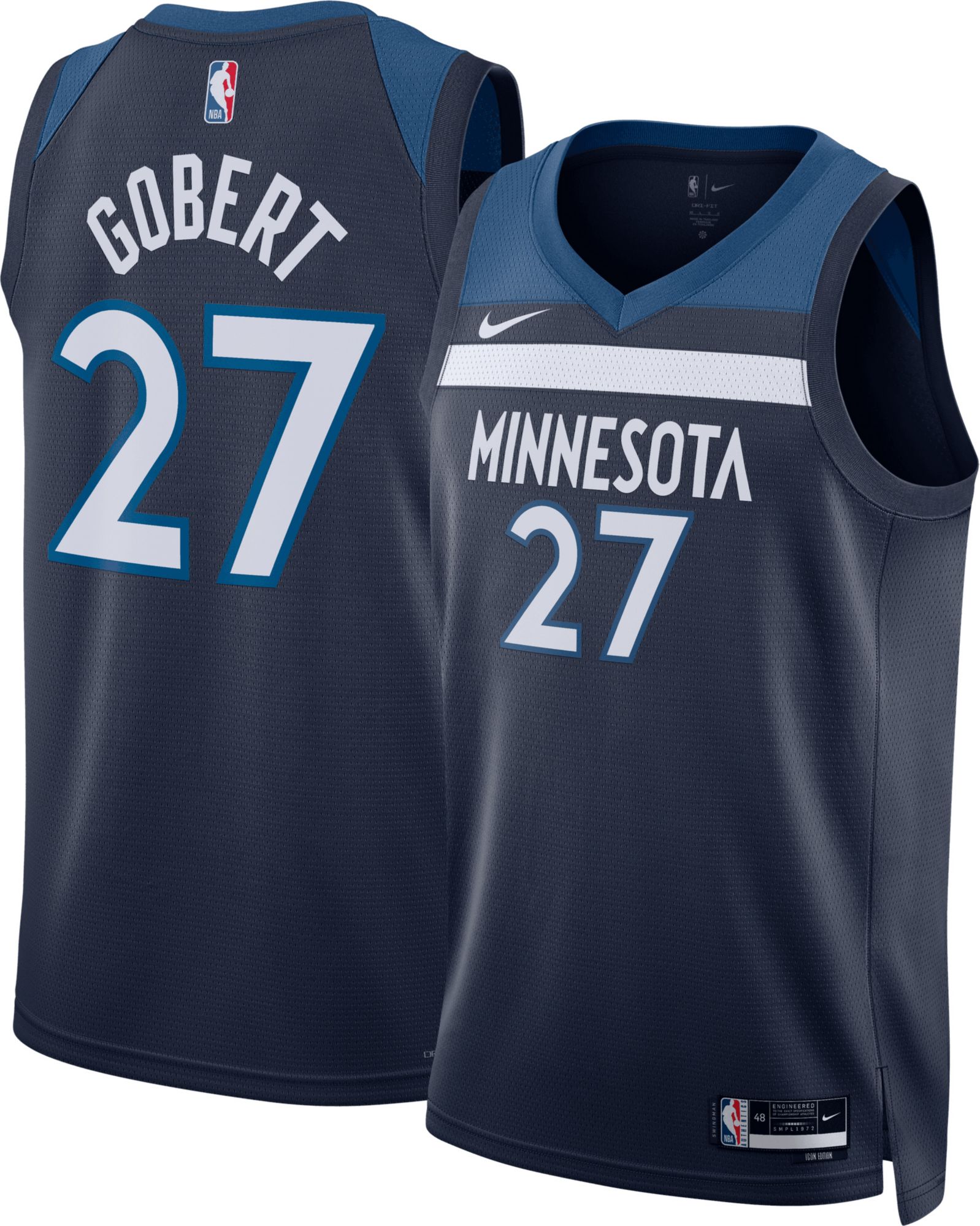 Nike Men's Minnesota Timberwolves Rudy Gobert #27 Navy Swingman Jersey