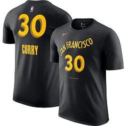Nike Men's 2023-24 City Edition Golden State Warriors Steph Curry #30 Black T-Shirt