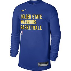 Nike Men's Golden State Warriors Blue Practice Long Sleeve T-Shirt