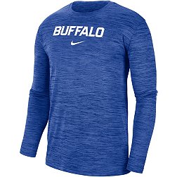 Nike Men's Buffalo Bulls Blue Dri-FIT Velocity Football Team Issue T-Shirt