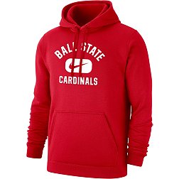 Nike Men's Ball State Cardinals Cardinal Club Fleece Pill Swoosh Pullover Hoodie