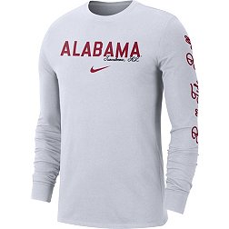 Nike Men's Alabama Crimson Tide White Cotton Varsity Game Long Sleeve T-Shirt