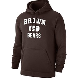 Nike Men's Brown University Bears Brown Club Fleece Pill Swoosh Pullover Hoodie