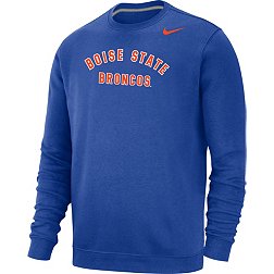 Nike Men's Boise State Broncos Blue Club Fleece Arch Word Crew Neck Sweatshirt