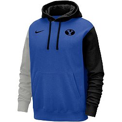 Nike Men's BYU Cougars Colorblock Blue Club Fleece College Pullover Hoodie
