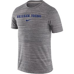Nike Men's BYU Cougars Grey Dri-FIT Velocity Football Team Issue T-Shirt