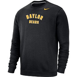 Nike Men's Baylor Bears Black Club Fleece Arch Word Crew Neck Sweatshirt