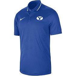 Nike Men's BYU Cougars Blue Dri-FIT Football Sideline Coaches Polo