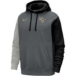 Nike Men's UCF Knights Colorblock Grey Club Fleece College Pullover Hoodie