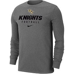 Nike Men's UCF Knights Grey Dri-FIT Cotton Team Issue Long Sleeve T-Shirt