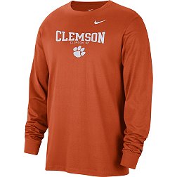 Nike Men's Clemson Tigers Orange Classic Core Cotton Logo Long Sleeve T-Shirt