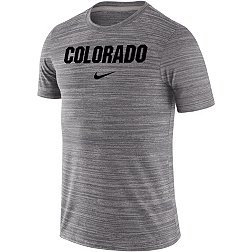 Nike Men's Colorado Buffaloes Grey Dri-FIT Velocity Football Team Issue T-Shirt