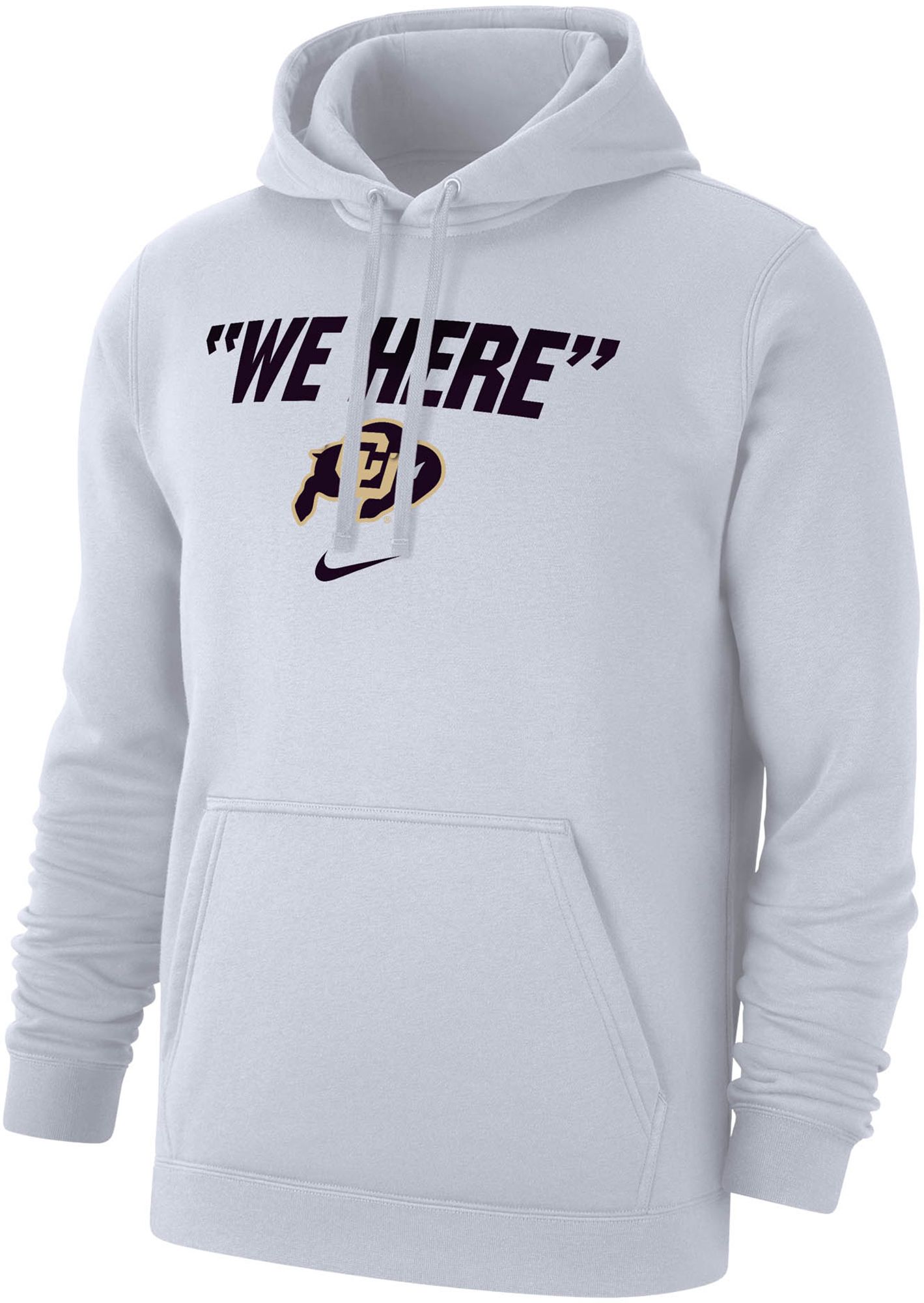 Nike Men's Colorado Buffaloes White We Here Pullover Hoodie