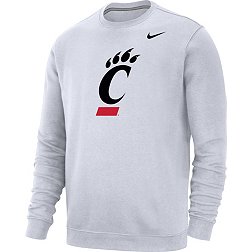 Nike Men's Cincinnati Bearcats White Club Fleece Crew Neck Sweatshirt