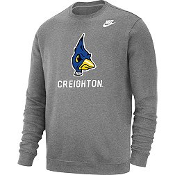 Nike Men's Creighton Bluejays Grey Vintage Pullover Crew Sweatshirt