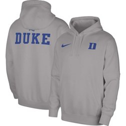 Nike Men's Duke Blue Devils Grey Football Team Issue Club Fleece Pullover Hoodie