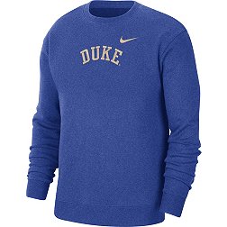 Nike Men's Duke Blue Devils Royal Club Fleece Arch Word Crew Neck Sweatshirt