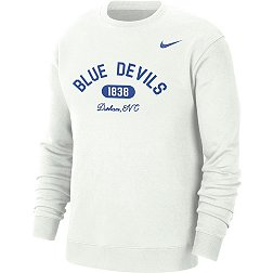Nike Men's Duke Blue Devils White Everyday Campus Crew Neck Sweatshirt