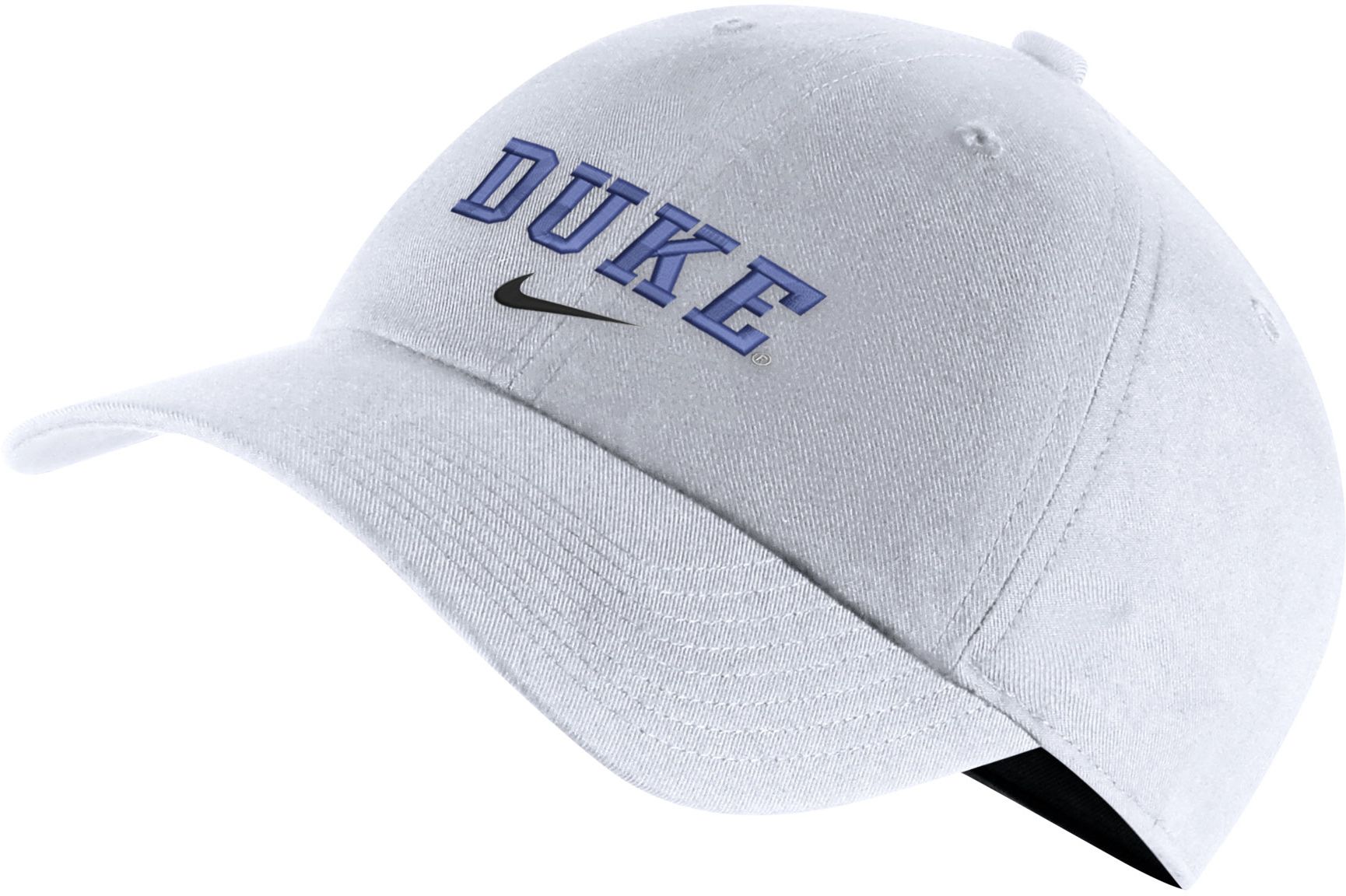 Nike Men's Duke Blue Devils White Heritage86 Arch Wordmark Hat