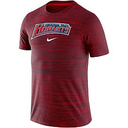 Nike Men's Delaware State Hornets Red Dri-FIT Velocity Football Team Issue T-Shirt